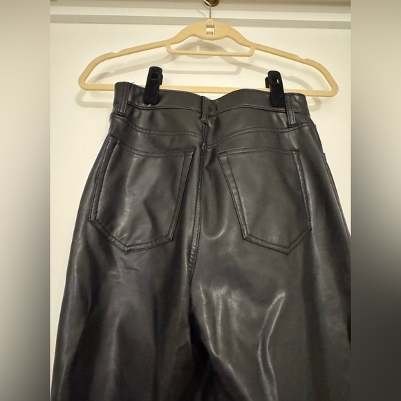 Abercrombie Ultra High Rise Vegan Leather 90s Straight Pant Curve Love Size 27 - Picture 11 of 11